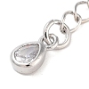 Brass with Cubic Zirconia Chain Extender KK-B102-41P-2