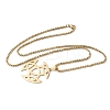 201 Stainless Steel Viking Triquetra Knot Pendant Necklaces NJEW-H065-06G-2