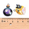 Halloween Electroplate Opaque Resin Pendants RESI-H040-02C-P-3
