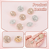16Pcs 2 Colors 1-Hole Alloy Rhinestone Shank Buttons BUTT-GA0001-17-3