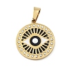 Ion Plating(IP) 304 Stainless Steel Enamel Rhinestone Pendants STAS-Q325-03A-G-1