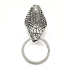 Tibetan Style 316 Surgical Stainless Steel Fittings with 304 Stainless Steel Key Ring FIND-Q101-02AS-1