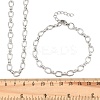 304 Stainless Steel Cable Chains Bracelet & Necklace Jewelry Sets SJEW-L199-01P-5