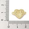 Rack Plating Brass Micro Pave Clear Cubic Zirconia Religion Heart Virgin Mary Connector Charms KK-L224-099G-05-3