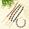 Natural Mixed Stone Grapes Beaded Bracelets for Women BJEW-JB14249-1