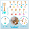 9Pcs 9 Colors Round Alloy & Resin Zipper Sliders HJEW-TAC0077-4