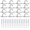 16Pcs Stainless Steel Hooks STAS-GO0001-37-1