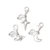 Clear Acrylic & Alloy Star & Moon & Planet Pendant Decorations X-HJEW-JM03051-2