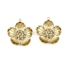 304 Stainless Steel Rhinestone Pendants STAS-P415-22G-1