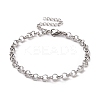 Non-Tarnish 304 Stainless Steel Rolo Chain Bracelet for Men Women BJEW-E031-06P-04-1