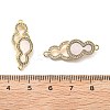 Brass Micro Pave Cubic Zirconia & Shell Fold Over Clasps KK-B129-15G-3