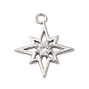 Brass Pave Clear Cubic Zirconia Pendants LS-KK-V016-19P-1