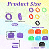 64Pcs 2 Styles PVC Plastic Nonslip Waterproof Reusable Key Sleeve AJEW-SP0002-73-2