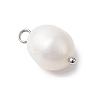 Natural Cultured Freshwater Pearl Pendants PALLOY-JF04381-02-4