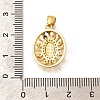 Religion Themed Rack Plating Brass Micro Pave Cubic Zirconia Pendants KK-L226-007G-08-3