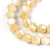 Anti-Tarnish Electroplate Bicone Glass Beads Strands EGLA-T021-6mm-16-05-3