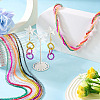 9 Strands 9 Colors Gradient Color Baking Paint Glass Bead Strands DGLA-TA0001-36-7