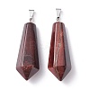 Dyed & Heated Natural Red Tiger Eye Pointed Pendants X-G-I314-02P-11-3