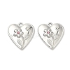 304 Stainless Steel Rhinestone Pendants STAS-L308-09P-1