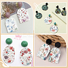 5Pcs 5 Styles Flower Pattern Ceramics Clay Water Transfer Paper STIC-UN0001-02-5