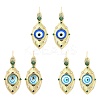 Rack Plating Brass Micro Pave Clear Cubic Zirconia Stud Earrings for Women EJEW-M260-23G-1
