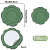 100Pcs Adhesive Wax Seal Stickers DIY-CP0010-70C-2