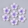 Flower Acrylic Bead Caps X-SACR-T017-51F-1