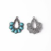 Synthetic Turquoise Pendants X-PALLOY-N157-036-2