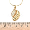 304 Stainless Steel Micro Pave Clear Cubic Zirconia Pendant Necklaces for Women LS-NJEW-Z103-01G-03-5