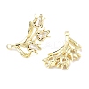 Brass Micro Pave Clear Cubic Zirconia Stud Earring Findings KK-Z106-02G-09-2