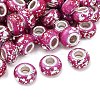 Opaque Resin Rondelle European Beads RESI-Z046-03C-1