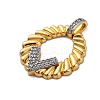 Brass Micro Pave Cubic Zirconia Pendants KK-V009-19G-2