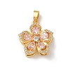 Brass Micro Pave Clear Cubic Zirconia Pendants LS-ZIRC-D276-01G-B01-1