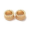 Rack Plating Brass Micro Pave Cubic Zirconia European Beads KK-M242-04G-2