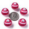 Opaque Striped Acrylic Beads MACR-S373-27C-03-5