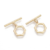 Brass Toggle Clasps KK-T050-09G-NF-3