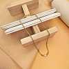 Fashionable Stainless Steel & Round Plastic Imitiation Pearl Link Chain Necklaces for Women OU0374-3-1