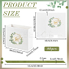 80Pcs Gold Stamping Thank You Paper Gift Bags with Olive Drab Polyester Ribbon CON-WA0001-05-2
