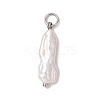 3Pcs 3 Colors Natural Keshi Pearl Pendants PALLOY-JF04239-02-3