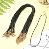 36Pcs Black Waxed Cord Necklace Making NCOR-FS0001-05G-7