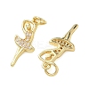 Brass Micro Pave Cubic Zirconia Pendants KK-T085-15D-G-2