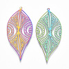 Ion Plating(IP) 201 Stainless Steel Filigree Big Pendants LS-X-STAS-T057-09-2