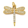 Rack Plating Brass Micro Pave Cubic Zirconia Pendants KK-Z063-38G-1