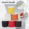   6 Rolls 6 Colors  4-Ply Round Imitation Leather Braided Cord LC-PH0001-10-6
