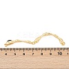 Brass Pave Natural Tiger Eye Curved Bar Connector Charms KK-P302-08G-3