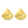Ion Plating(IP) 304 Stainless Steel Shell Shape Stud Earrings EJEW-D281-23G-1