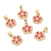 Brass Micro Pave Cubic Zirconia Pendants ZIRC-H120-02E-G-1