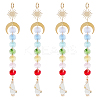 AHADEMAKER 4Pcs Sun Catcher Pendant Decorations HJEW-GA0001-20-1