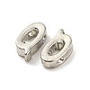 Platinum Plated Alloy Beads PALLOY-CJC0001-64P-Q-2