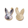 Rack Plating Alloy Enamel Pendants LS-ENAM-K050-04A-1